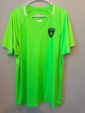 Challenger Teamwear Men's Soccer Coach Jersey - Neon Lime Green - Size Adult XL